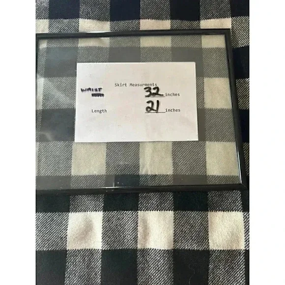 TALBOTS NWT $99 Black White Buffalo Plaid Lined Wool Blend Skirt Women's Size 8 - Picture 9 of 12